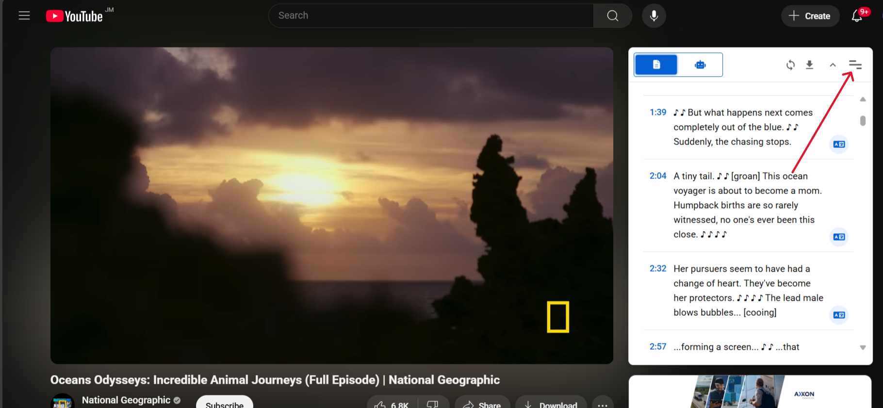 Expand menu button